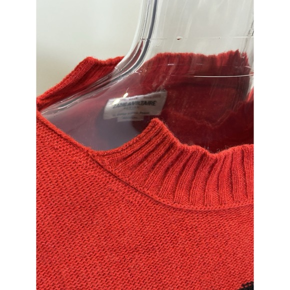 Zadig & Voltaire Chicago Bulls Sweater Women Small NBA Basketball Distressed - Picture 5 of 16